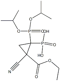 [2-(Ethoxycarbonyl)-2-cyanocyclopropane-1,1-diyl]bis(phosphonic acid diisopropyl) ester Struktur