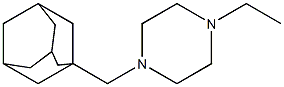 1-Ethyl-4-(1-adamantylmethyl)piperazine Struktur