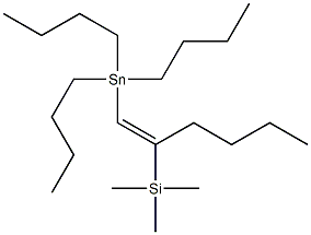 (E)-1-(Tributylstannyl)-2-(trimethylsilyl)-1-hexene Struktur