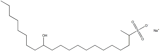 13-Hydroxyhenicosane-2-sulfonic acid sodium salt Struktur