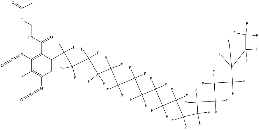 N-(Acetyloxymethyl)-2-(hentetracontafluoroicosyl)-4,6-diisocyanato-5-methylbenzamide Struktur