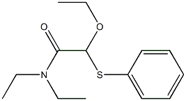 2-Phenylthio-2-ethoxy-N,N-diethylacetamide Struktur