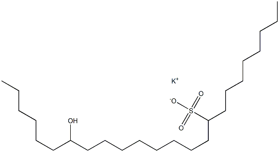 18-Hydroxytetracosane-9-sulfonic acid potassium salt Struktur