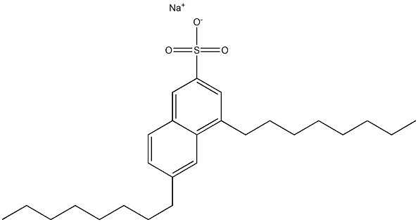 4,6-Dioctyl-2-naphthalenesulfonic acid sodium salt Struktur