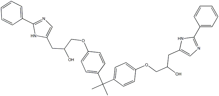 1,1'-(2,2-Propanediyl)bis[(4,1-phenylene)oxy]bis[3-(2-phenyl-1H-imidazol-5-yl)-2-propanol] Struktur