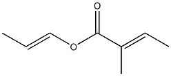 (E)-2-Methyl-2-butenoic acid 1-propenyl ester Struktur