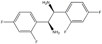 (1S,2S)-1,2-Bis(2,4-difluorophenyl)ethane-1,2-diamine Struktur