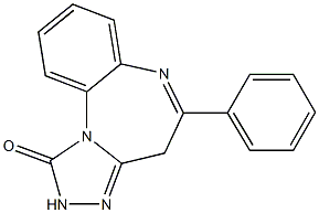 2,4-Dihydro-5-(phenyl)-1H-[1,2,4]triazolo[4,3-a][1,5]benzodiazepin-1-one Struktur