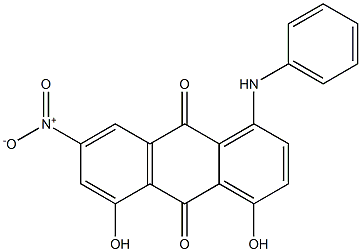 1-Anilino-4,5-dihydroxy-7-nitroanthraquinone Struktur