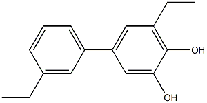 4-(3-Ethylphenyl)-6-ethylbenzene-1,2-diol Struktur