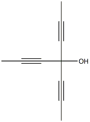 1,1-Bis(1-propynyl)-2-butyn-1-ol Struktur