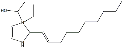 2-(1-Decenyl)-1-ethyl-1-(1-hydroxyethyl)-4-imidazoline-1-ium Struktur