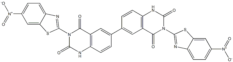 3,3'-Bis(6-nitrobenzothiazol-2-yl)[6,6'-biquinazoline]-2,2',4,4'(1H,1'H,3H,3'H)-tetrone Struktur