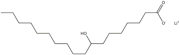 8-Hydroxystearic acid lithium salt Struktur