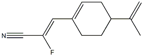 3-[4-(1-Methylethenyl)-1-cyclohexenyl]-2-fluoropropenenitrile Struktur