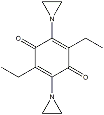 3,6-Diethyl-2,5-di(1-aziridinyl)-p-benzoquinone Struktur