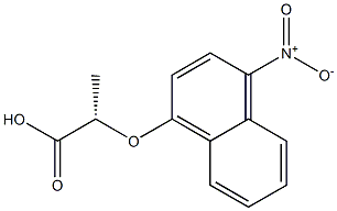 [S,(+)]-2-[(4-Nitro-1-naphtyl)oxy]propionic acid Struktur