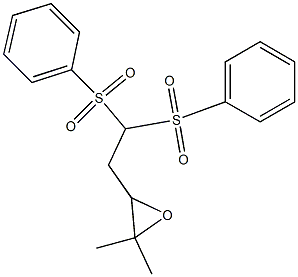 2-[2,2-Bis(phenylsulfonyl)ethyl]-3,3-dimethyl-oxirane Struktur