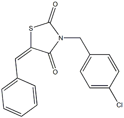 5-(Benzylidene)-3-(4-chlorobenzyl)thiazolidine-2,4-dione Struktur