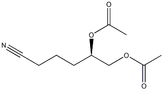 (R)-5,6-Diacetoxyhexanenitrile Struktur