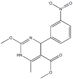 1,4-Dihydro-2-methoxy-4-(3-nitrophenyl)-6-methylpyrimidine-5-carboxylic acid methyl ester Struktur