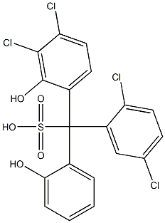 (2,5-Dichlorophenyl)(3,4-dichloro-2-hydroxyphenyl)(2-hydroxyphenyl)methanesulfonic acid Struktur