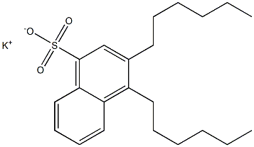 3,4-Dihexyl-1-naphthalenesulfonic acid potassium salt Struktur