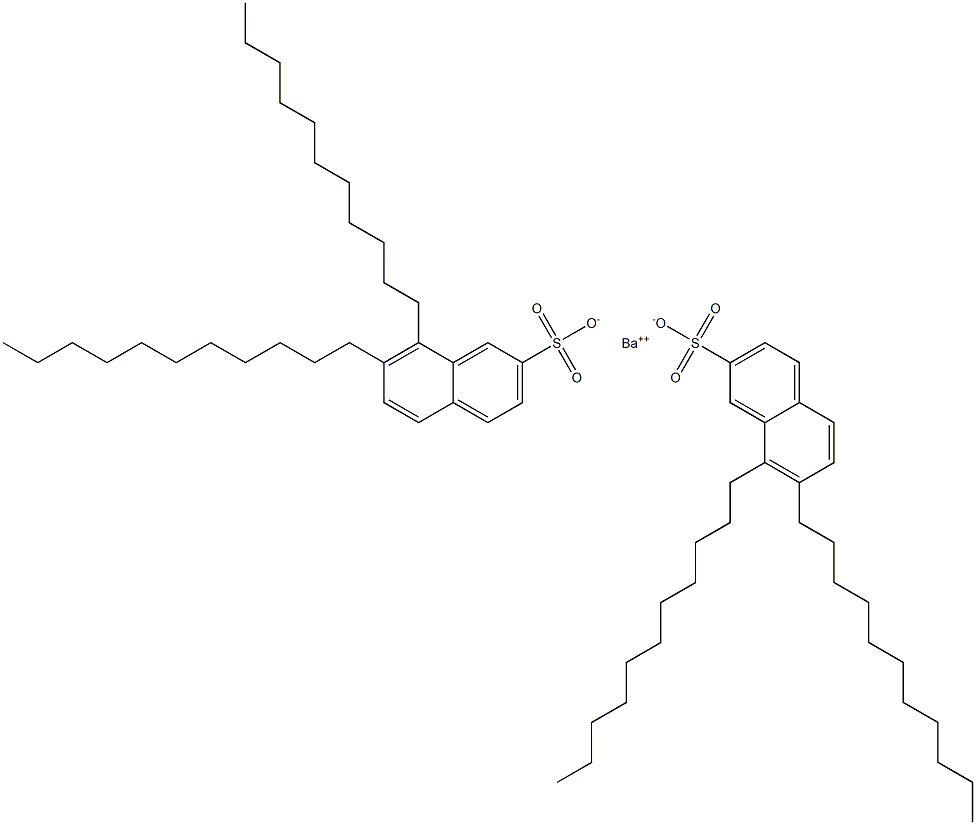 Bis(7,8-diundecyl-2-naphthalenesulfonic acid)barium salt Struktur