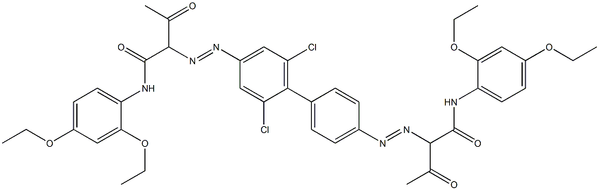 4,4'-Bis[[1-(2,4-diethoxyphenylamino)-1,3-dioxobutan-2-yl]azo]-2,6-dichloro-1,1'-biphenyl Struktur