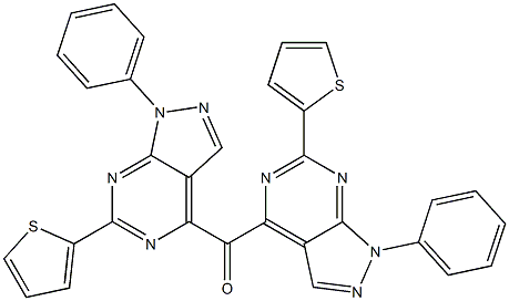 2-Thienyl(1-phenyl-1H-pyrazolo[3,4-d]pyrimidin-4-yl) ketone Struktur