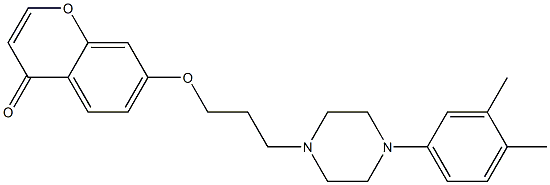 7-[3-[4-(3,4-Dimethylphenyl)-1-piperazinyl]propyloxy]-4H-1-benzopyran-4-one Struktur