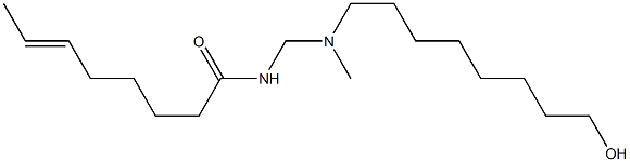 N-[[N-(8-Hydroxyoctyl)-N-methylamino]methyl]-6-octenamide Struktur