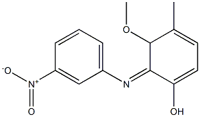 2-(3-Nitrophenylimino)methyl-3-methoxyphenol Struktur