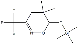 5,5-Dimethyl-3-(trifluoromethyl)-6-(trimethylsiloxy)-5,6-dihydro-4H-1,2-oxazine Struktur