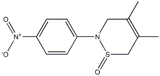 2-(4-Nitrophenyl)-4,5-dimethyl-3,6-dihydro-2H-1,2-thiazine 1-oxide Struktur