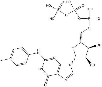 N-(4-Methylphenyl)guanosine-5'-triphosphoric acid Struktur