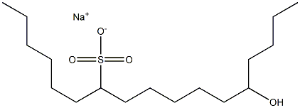 13-Hydroxyheptadecane-7-sulfonic acid sodium salt Struktur