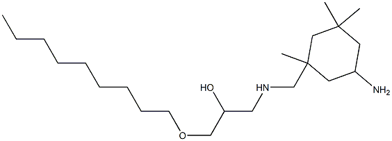 3-[[N-(2-Hydroxy-3-nonyloxypropyl)amino]methyl]-3,5,5-trimethylcyclohexylamine Struktur