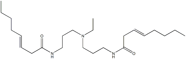 N,N'-[Ethyliminobis(3,1-propanediyl)]bis(3-octenamide) Struktur