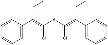 Ethyl(1-chloro-2-phenylethenyl) sulfide Struktur