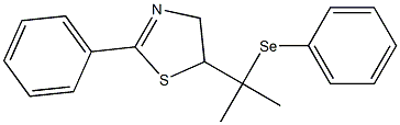 2-Phenyl-5-[1-methyl-1-(phenylseleno)ethyl]-2-thiazoline Struktur