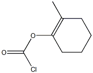 Chloroformic acid 2-methyl-1-cyclohexenyl ester Struktur