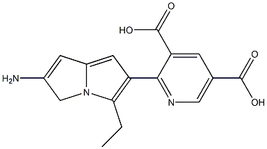 2-Amino-6-pyrrolizinopyridine-3,5-dicarboxylic acid 5-ethyl ester Struktur