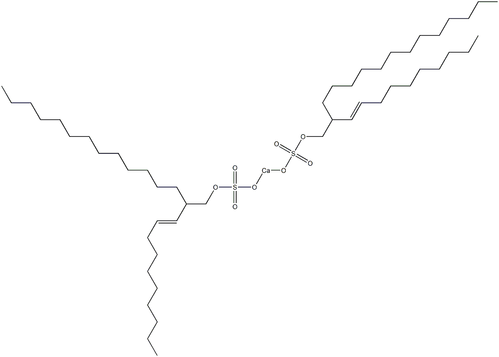 Bis[2-(1-decenyl)pentadecyloxysulfonyloxy]calcium Struktur