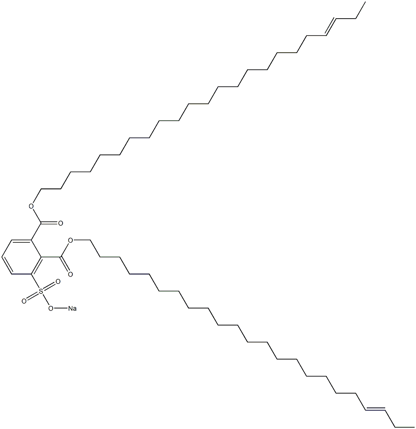 3-(Sodiosulfo)phthalic acid di(20-tricosenyl) ester Struktur