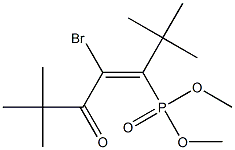 (E)-2,2,6,6-Tetramethyl-4-bromo-3-oxo-4-hepten-5-ylphosphonic acid dimethyl ester Struktur