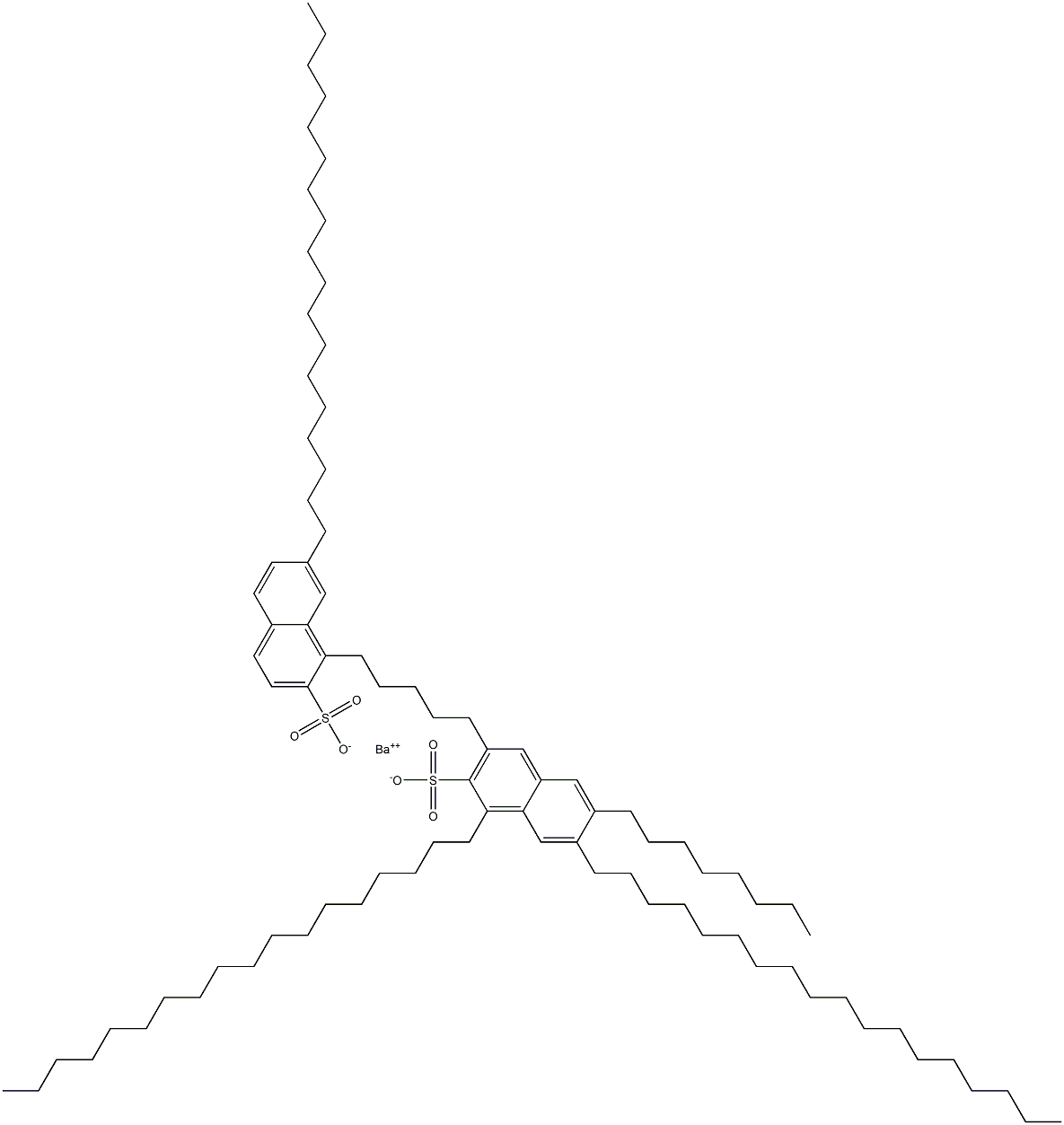 Bis(1,7-dioctadecyl-2-naphthalenesulfonic acid)barium salt Struktur