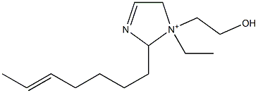 1-Ethyl-2-(5-heptenyl)-1-(2-hydroxyethyl)-3-imidazoline-1-ium Struktur