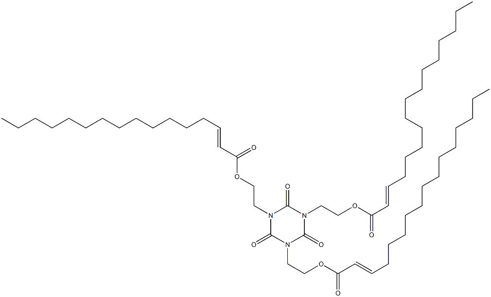 1,3,5-Tris[2-(2-hexadecenoyloxy)ethyl]hexahydro-1,3,5-triazine-2,4,6-trione Struktur