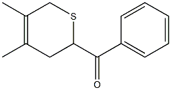 2-Benzoyl-4,5-dimethyl-3,6-dihydro-2H-thiopyran Struktur